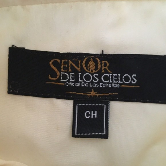 El Señor de los Cielos Cowboy Shirt Embroidered Long Sleeve spurs wooden buttons - Picture 5 of 8